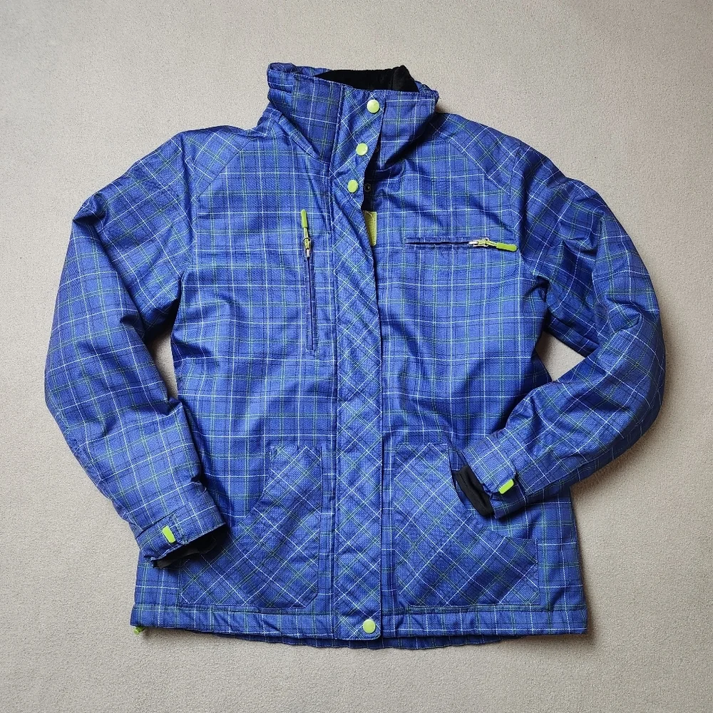 XNTRIK Fleece Lined Jacket Blue Plaid Sz Large - Picture 3 of 9